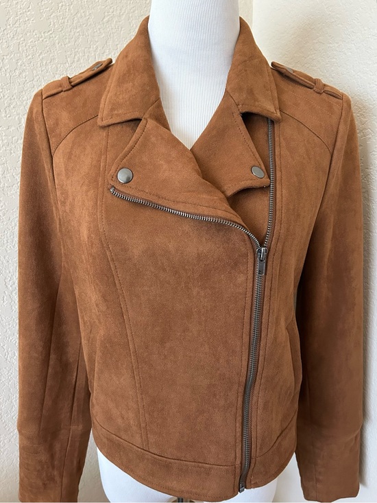 Jack by BB Dakota Jackets & Blazers - Faux Suede Jacket Motorcycle Style Jacket Dakota Jacket Rust Brown Faux Suede